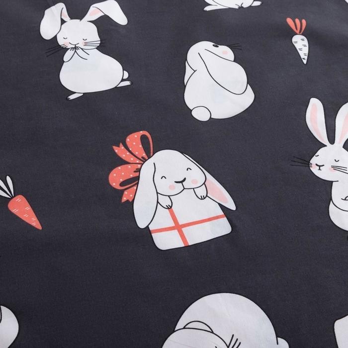 Постельное бельё Этель «Зайчики» и сердечки»1,5 сп, 145х210±2 см, 150х210±3 см, 50х70±3 см