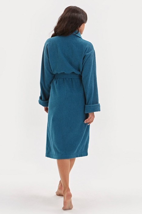 Махровый халат унисекс Heaven (E 363) Морская волна