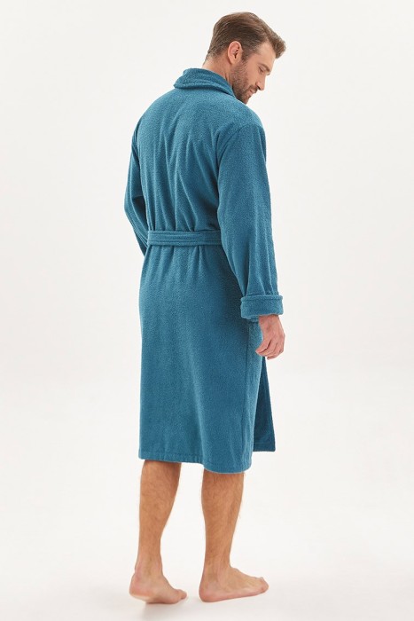 Махровый халат унисекс Heaven (E 363) Морская волна