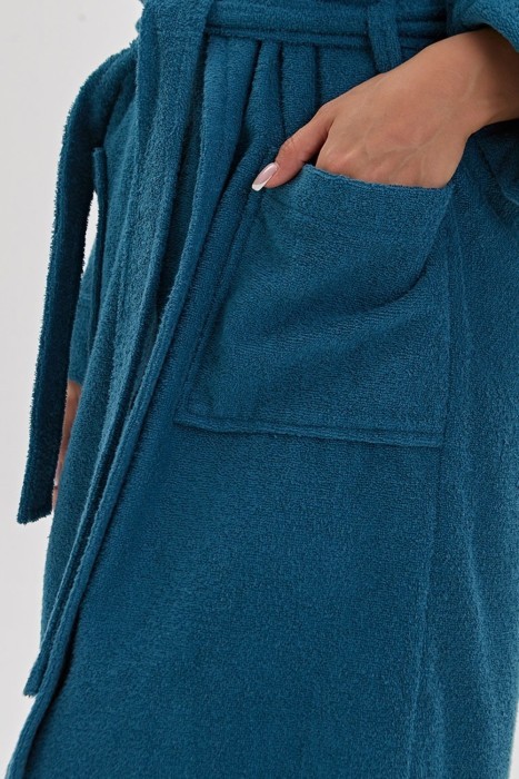 Махровый халат унисекс Heaven (E 363) Морская волна