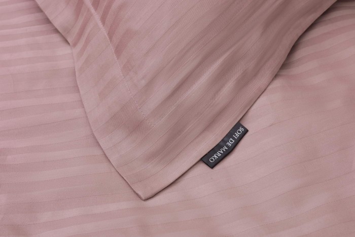 Моне (чайная роза) страйп сатин Евро 4н