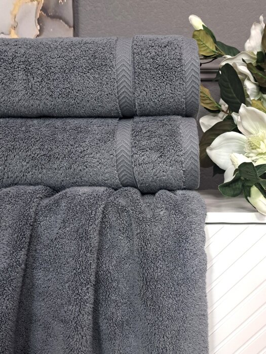 К-т полотенец Perla (графит платина) 70х140см(1),50х90см(1)