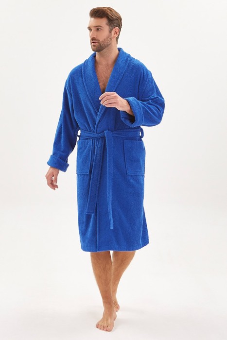 Махровый халат унисекс Heaven (E 363) Василек