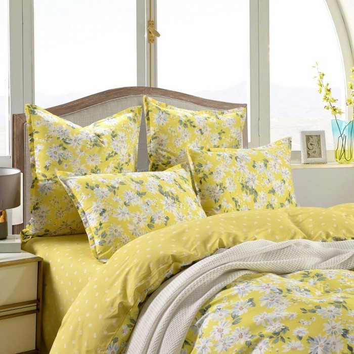 Франческа желтый Комплект постельного белья сатин 1.6