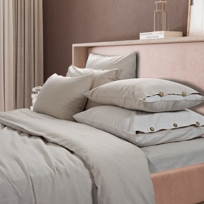 Постельное бельё Sharmes  "Rustic melange" евро (бежевый)