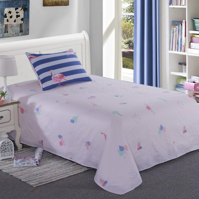 Фламинго (синий) Комплект постельного белья детский