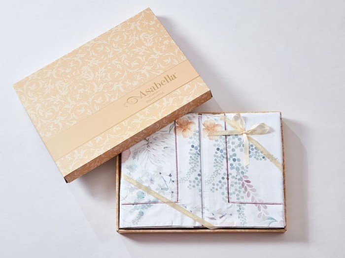 Комплект постельного белья семейный, египетский хлопок Premium 2265-7 