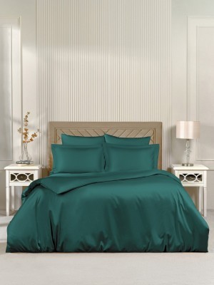Постельное белье Arya из Oднотонного Сатина 2 Сп. 200x220 Vip Зеленый