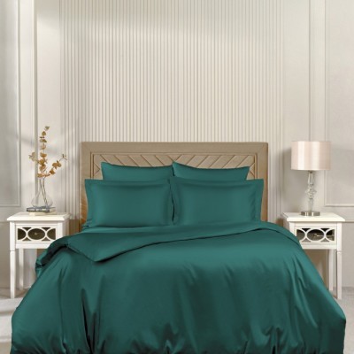 Постельное белье Arya из Oднотонного Сатина 2 Сп. 200x220 Vip Зеленый