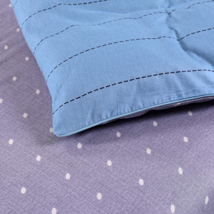 Кристиан (синий) Комплект постельного белья сатин 7Е