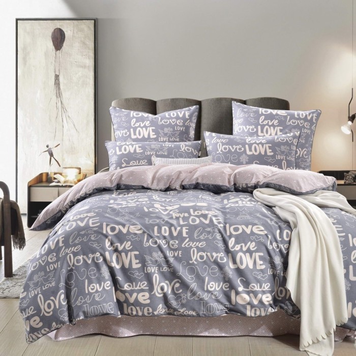 Love (розовая) Комплект постельного белья сатин 1.6