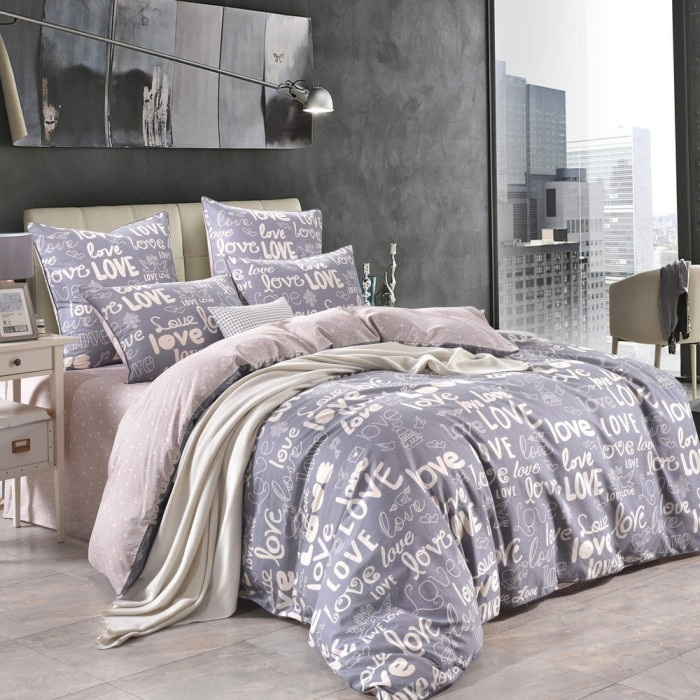 Love (розовая) Комплект постельного белья сатин 1.6