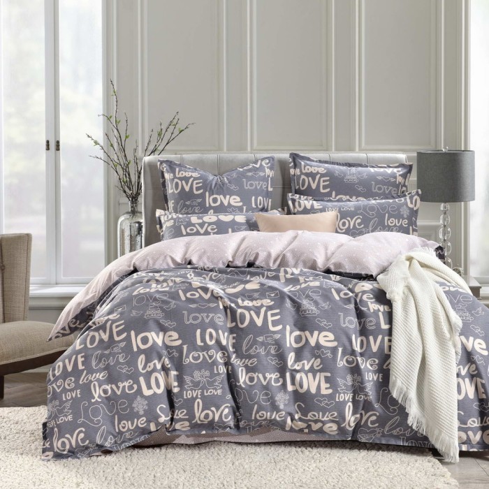 Love (розовая) Комплект постельного белья сатин 1.6