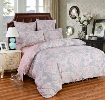 Архелия-Архелия (серая) Комплект постельного белья сатин Евро 4н