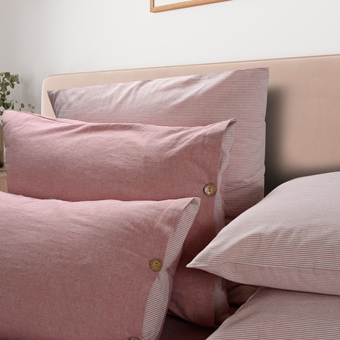 Постельное бельё Sharmes  "Rustic melange" евро (розовый)