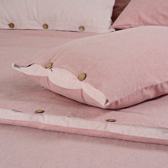 Постельное бельё Sharmes  "Rustic melange" евро (розовый)