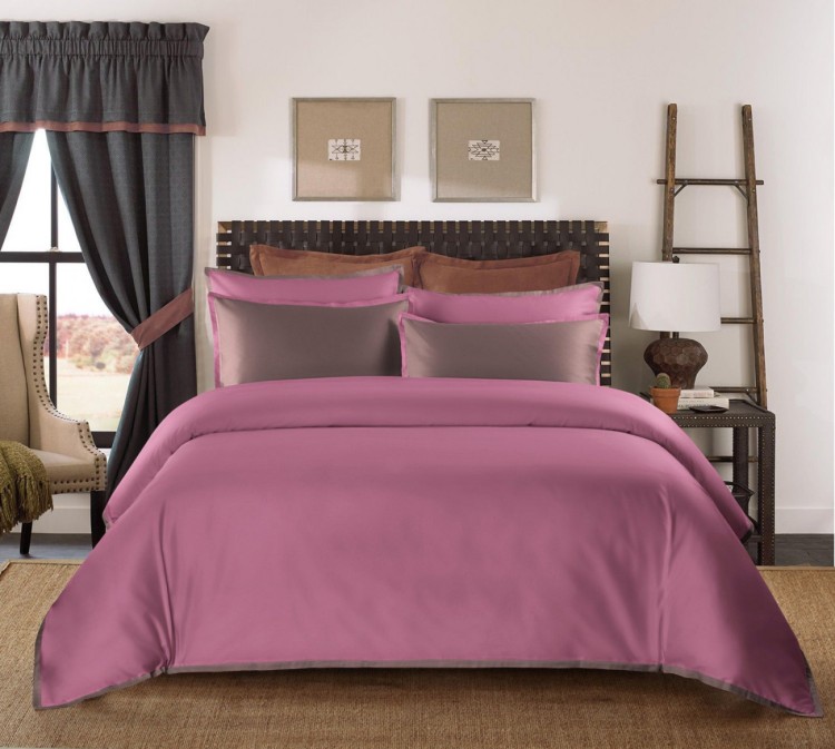 КПБ "Coctail" Темно-розовый/терракотовый 1,5 спальный
