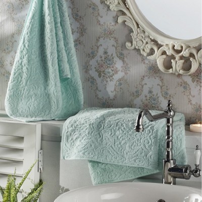 KRONA (бирюза) 70х140 Полотенце Жаккард