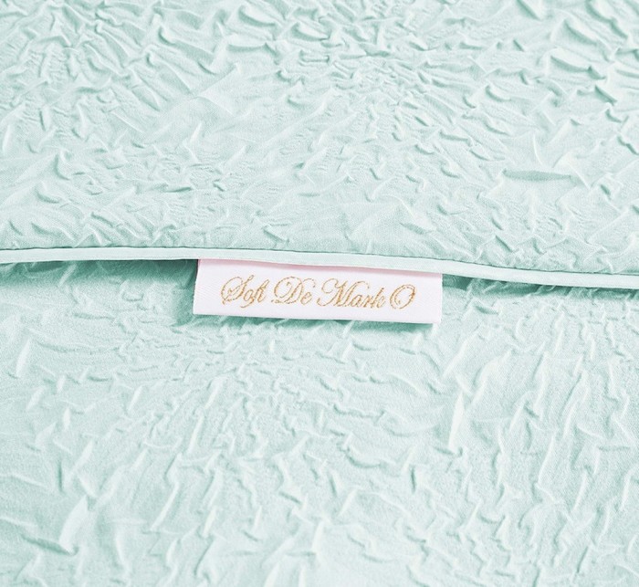 Эйприл (голубая) Комплект постельного белья жатка Евро 4н