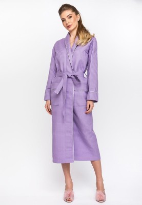 Вафельный халат NATUREL (E 721) Сиреневый