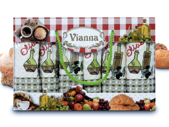 Набор кухонных полотенец Vianna Luxury Series (35x50 - 6 шт) 8052-15