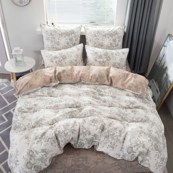 Карина (беж) Комплект постельного белья сатин Евро 4н