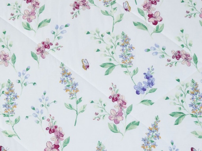 Комплект с летним одеялом семейный из печатного сатина 160х220 см, 1617-2OSP