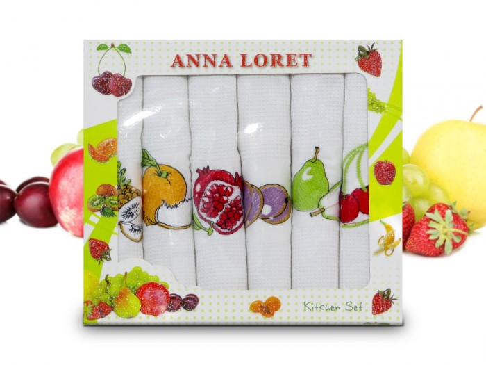 Набор кухонных полотенец Anna Loret (40x60 - 6 шт)  8058-02