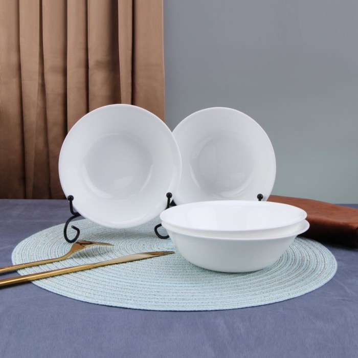 Набор салатников Arya из опалового стекла 6 ед Globe Белый