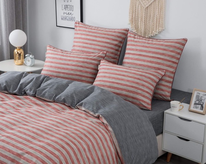 Эйдан (пепел роза) Комплект постельного белья сатин Евро 4н