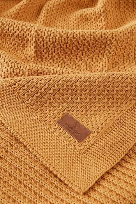 Вязаный плед Frezya (BB 3065) Горчичный