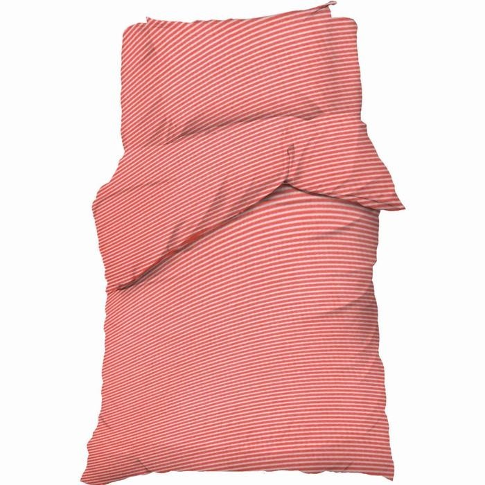 Детское постельное бельё Этель «Полосы» 1.5 сп, цвет красный, 143х215 см, 150х214 см, 50х70 см