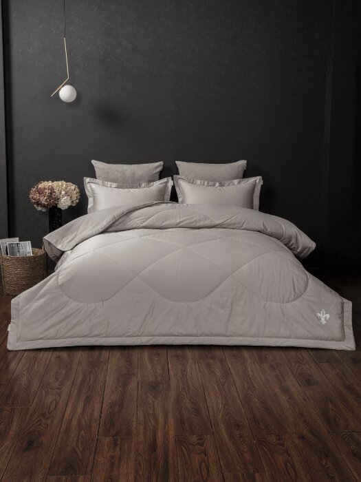 Комплекты для сна Lindor Fluffy (серый беж) Egyptian Cotton Семейный