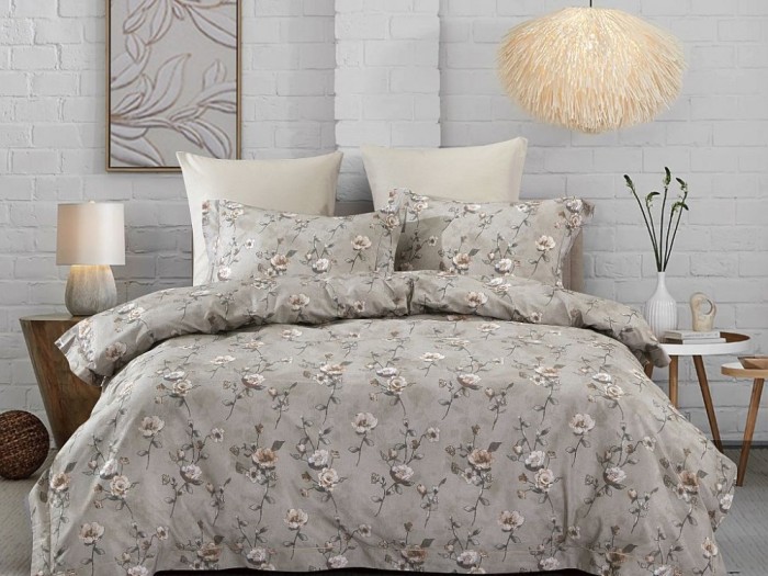 Комплект постельного белья Семейный, сатин с лазерной печатью 2350-7 