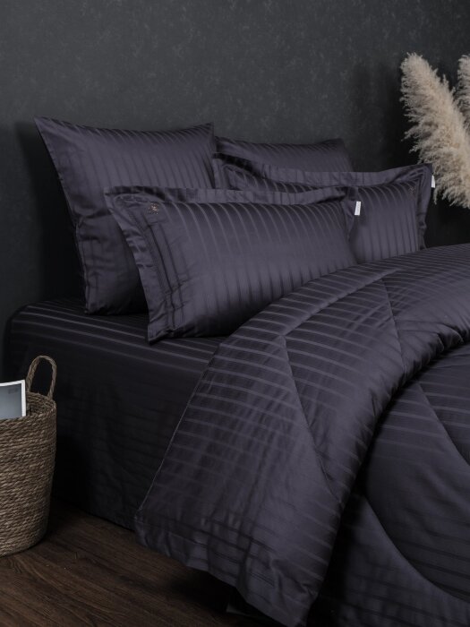 Комплекты для сна Stripe Royal (графит) Egypt Cotton Евро K-ЕВРО-3084 к-т