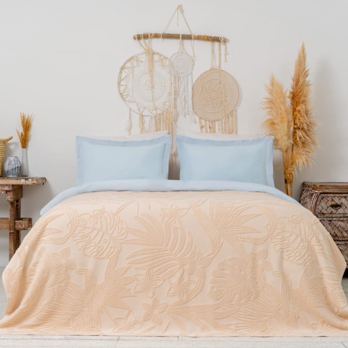 Покрывало Arya махровое Botanical Garden Светло-Бежевый