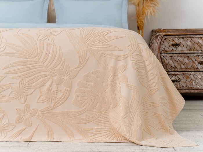 Покрывало Arya махровое Botanical Garden Светло-Бежевый