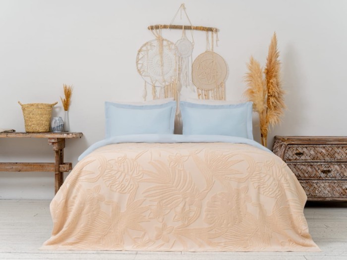 Покрывало Arya махровое Botanical Garden Светло-Бежевый