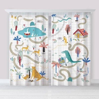 Комплект штор &quot;Этель&quot; Заповедник 145*260 см-2 шт, 100% п/э, 140 г/м2