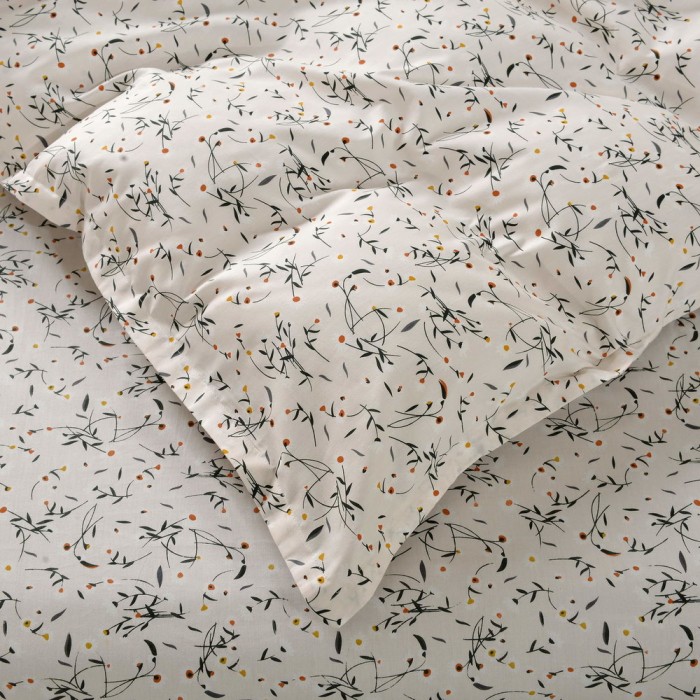 Далила кремовый Комплект постельного белья сатин Евро 4н