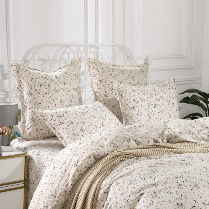 Далила кремовый Комплект постельного белья сатин Евро 4н