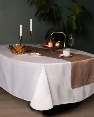Ирида белая Скатерть круглая 160см
