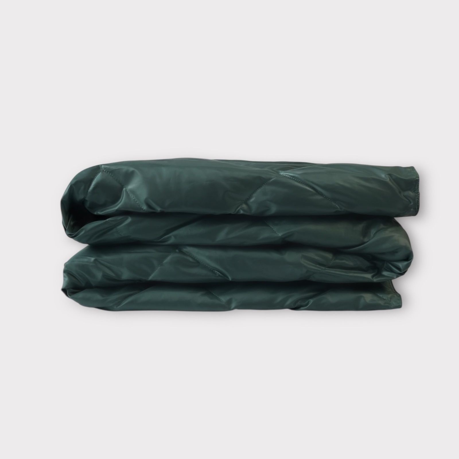 Дорожный плед-пончо пуховый Travel Cape Plaid Grass DARK GREEN 130х170
