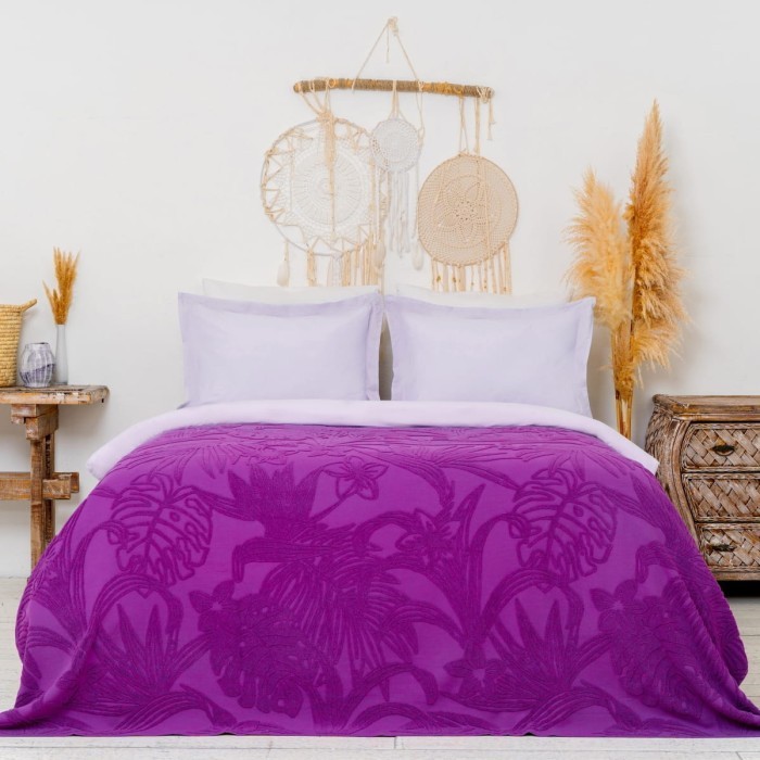 Покрывало Arya махровое Botanical Garden Лиловый
