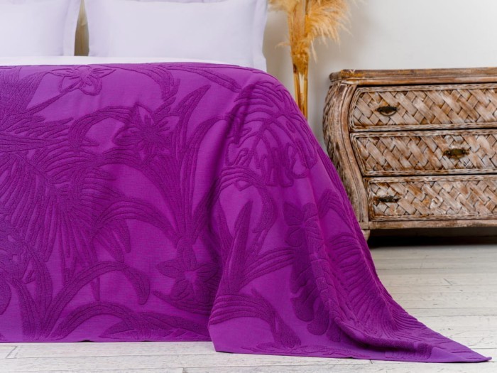 Покрывало Arya махровое Botanical Garden Лиловый
