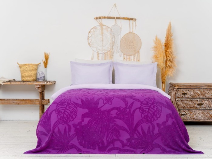 Покрывало Arya махровое Botanical Garden Лиловый