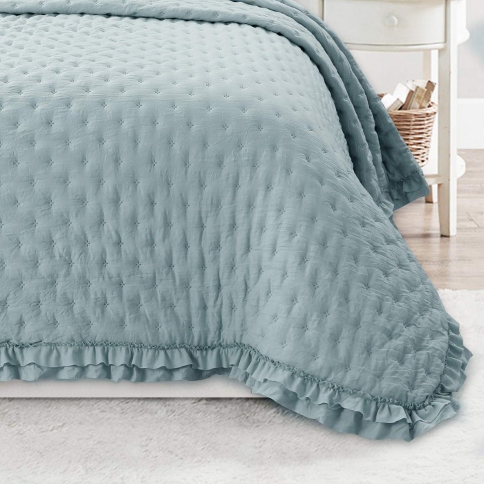 Фрау (голубая) Покрывало 160х220