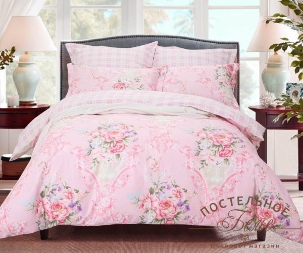 Постельное белье Valtery сатин печатный B-185 полуторное