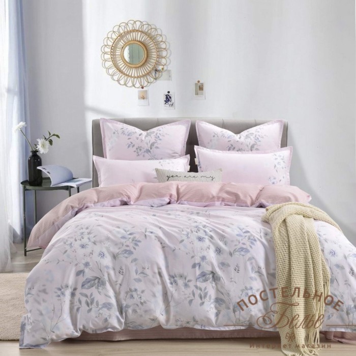 Римма розовый Комплект постельного белья сатин 1.6