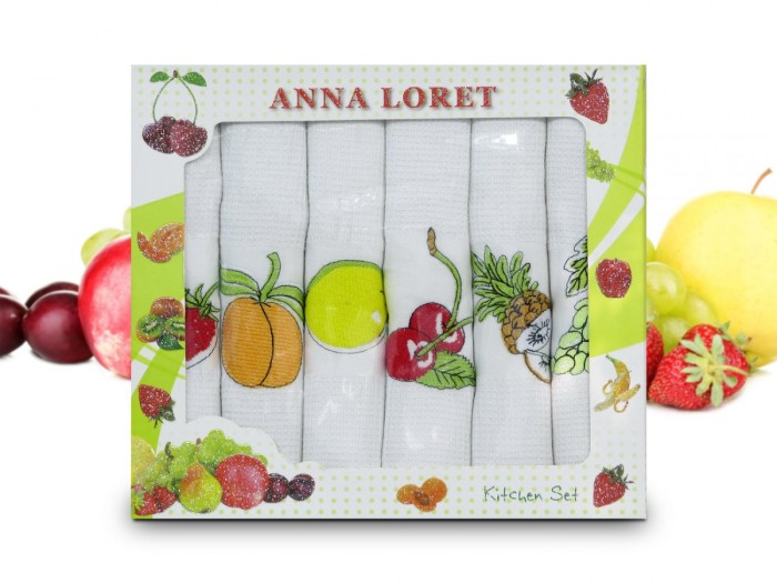 Набор кухонных полотенец Anna Loret (40x60 - 6 шт) 8058-04